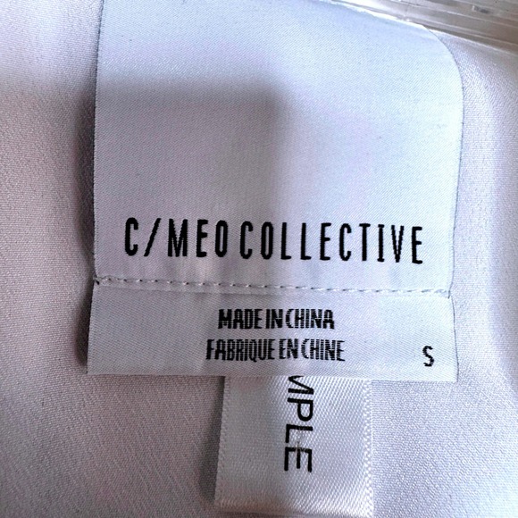 C/MEO COLLECTIVE Maxi Mermaid? Dress SM Colorblock Orange Black High Neck - Picture 4 of 13